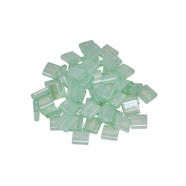 5mm Tila Beads -- Seafoam Green Luster