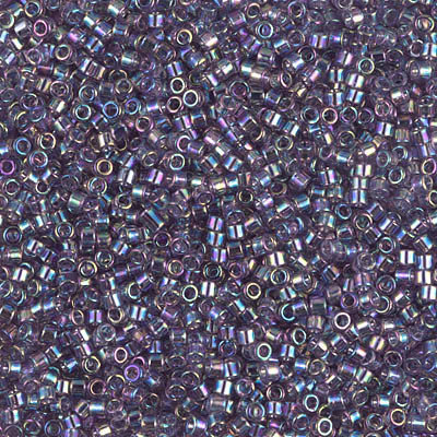 Delicas Size 11 Miyuki Seed Beads -- 1245 Transparent Light Amethyst AB
