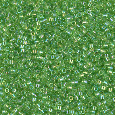 Delicas Size 11 Miyuki Seed Beads -- 1246 Transparent Lime AB