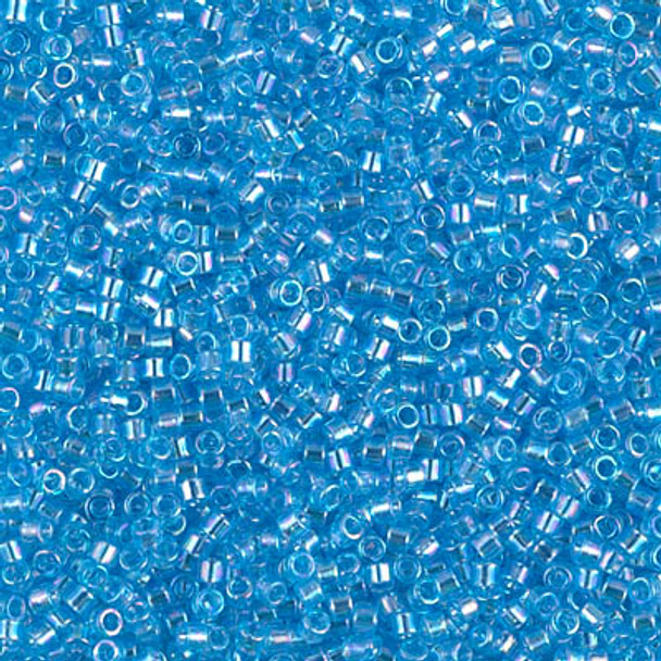 Delicas Size 11 Miyuki Seed Beads -- 1249 Transparent Blue Ocean AB