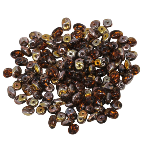 Matubo SuperDuo -- Smoky Topaz / Apollo