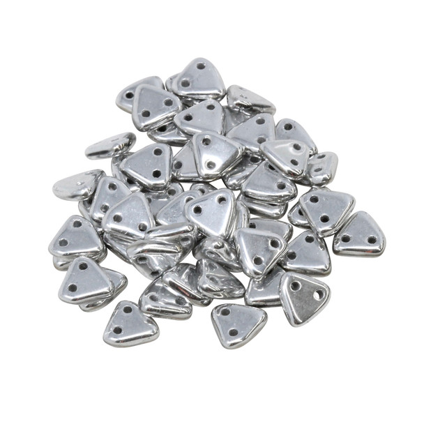 CzechMates® Triangle Beads -- Silver