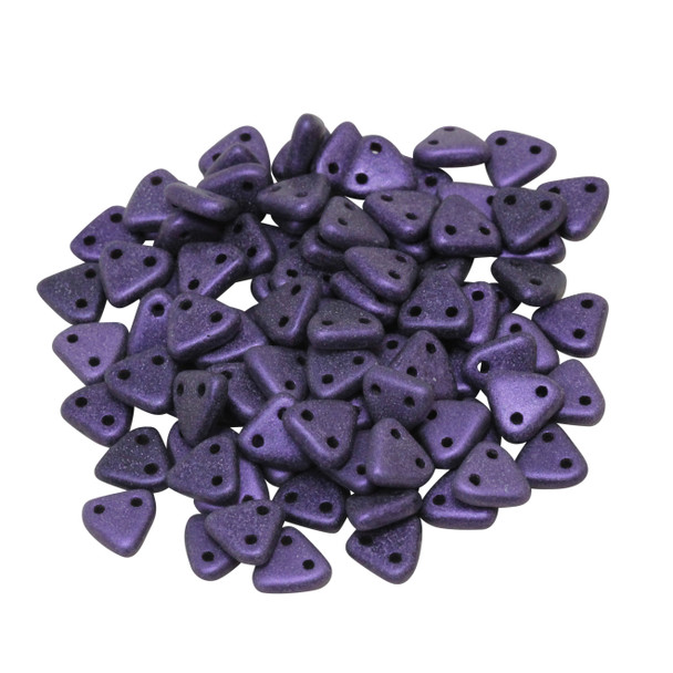 CzechMates® Triangle Beads -- Metallic Purple Suede