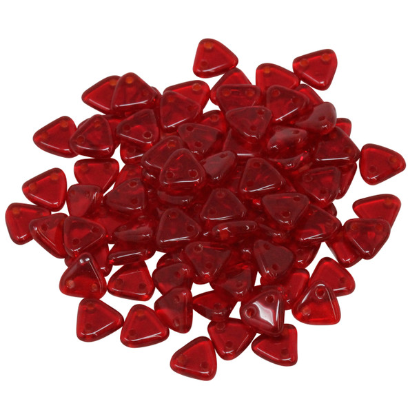 CzechMates® Triangle Beads -- Siam Ruby