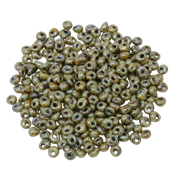 3mm Toho Magatamas -- Transparent Green Opaque Luster
