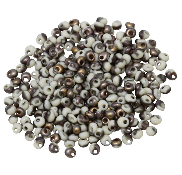 3mm Toho Magatamas -- Light Beige Apollo Frosted
