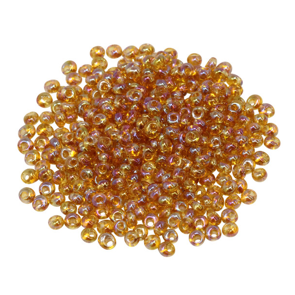 3mm Toho Magatamas -- Transparent Topaz AB