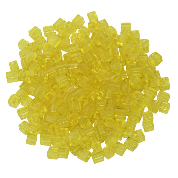 3mm Miyuki Cube Seed Beads -- Transparent Yellow