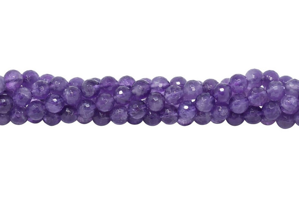 Amethyst Polished 8mm Faceted Round