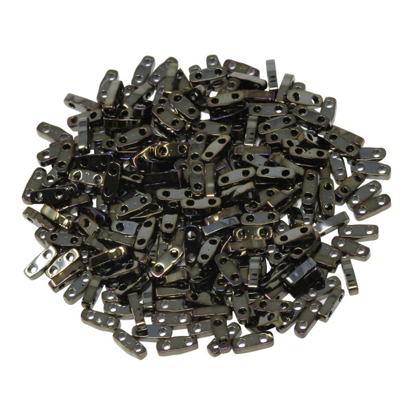 Quarter Tila Beads -- Brown Iris