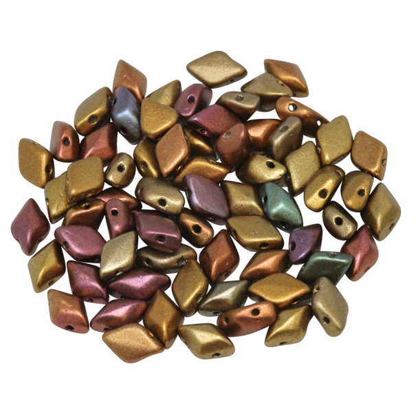 Matubo GemDuo -- Metallic Gold Copper Iris Matte