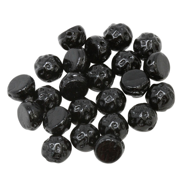 CzechMates® 7mm Cabochon 2 Hole Beads -- Baroque Jet