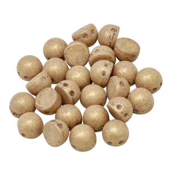 CzechMates® 7mm Cabochon 2 Hole Beads -- Macadamia Pacifica