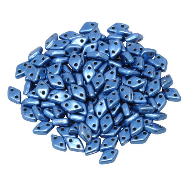 CzechMates® Diamond 2 Hole Beads -- Saturated Metallic Little Boy Blue