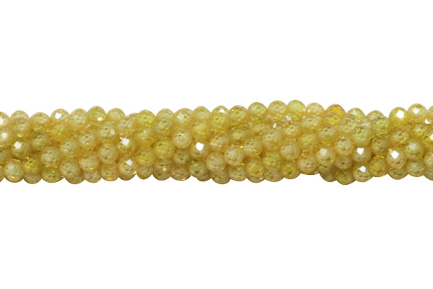 Yellow Zircon CZ Grade AA Polished 3mm Faceted Round