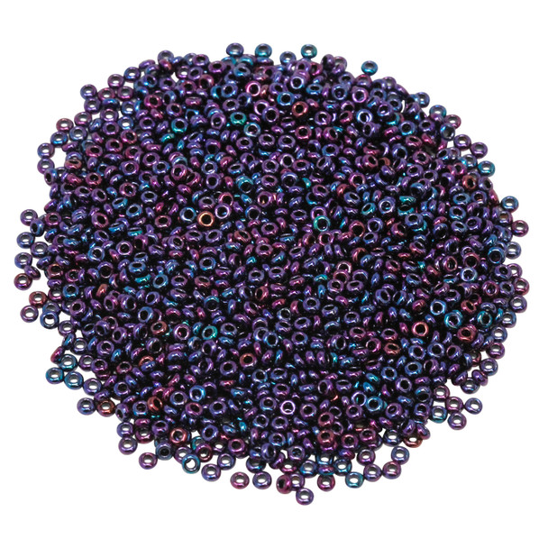 Size 11 Toho Demi Round Seed Beads -- Higher Metallic Violet Iris