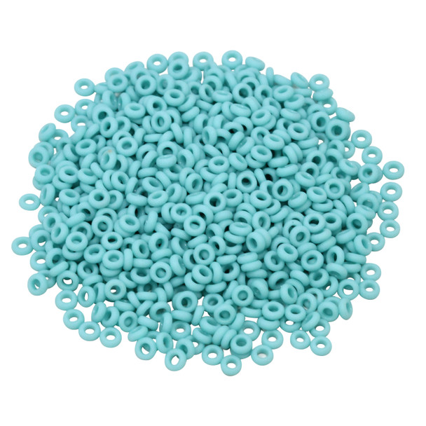 Size 8 Toho Demi Round Seed Beads -- Opaque Turquoise Frosted