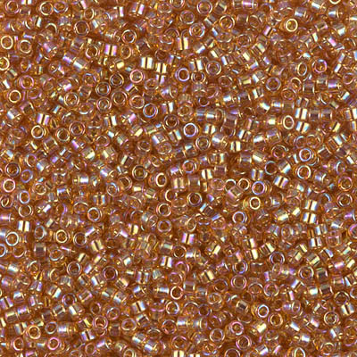 Delicas Size 11 Miyuki Seed Beads -- 1241 Transparent Marigold AB
