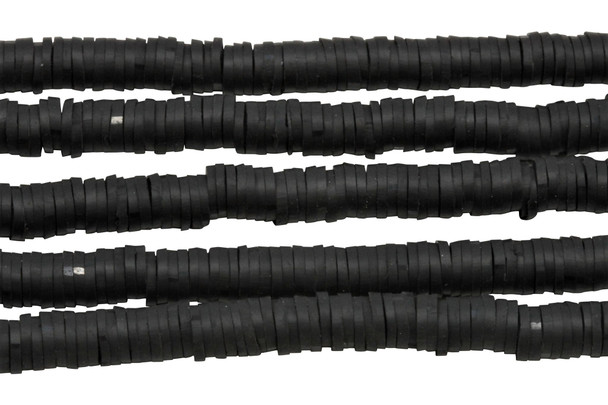 Polymer Clay 6mm Black Disc