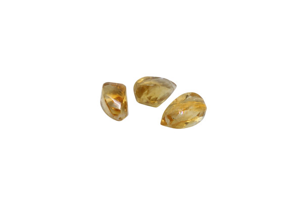 Citrine Polished 6x10mm Faceted Twist Drop Bead