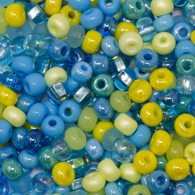 1.8mm Miyuki Cube Seed Beads -- Crystal / Violet Lined
