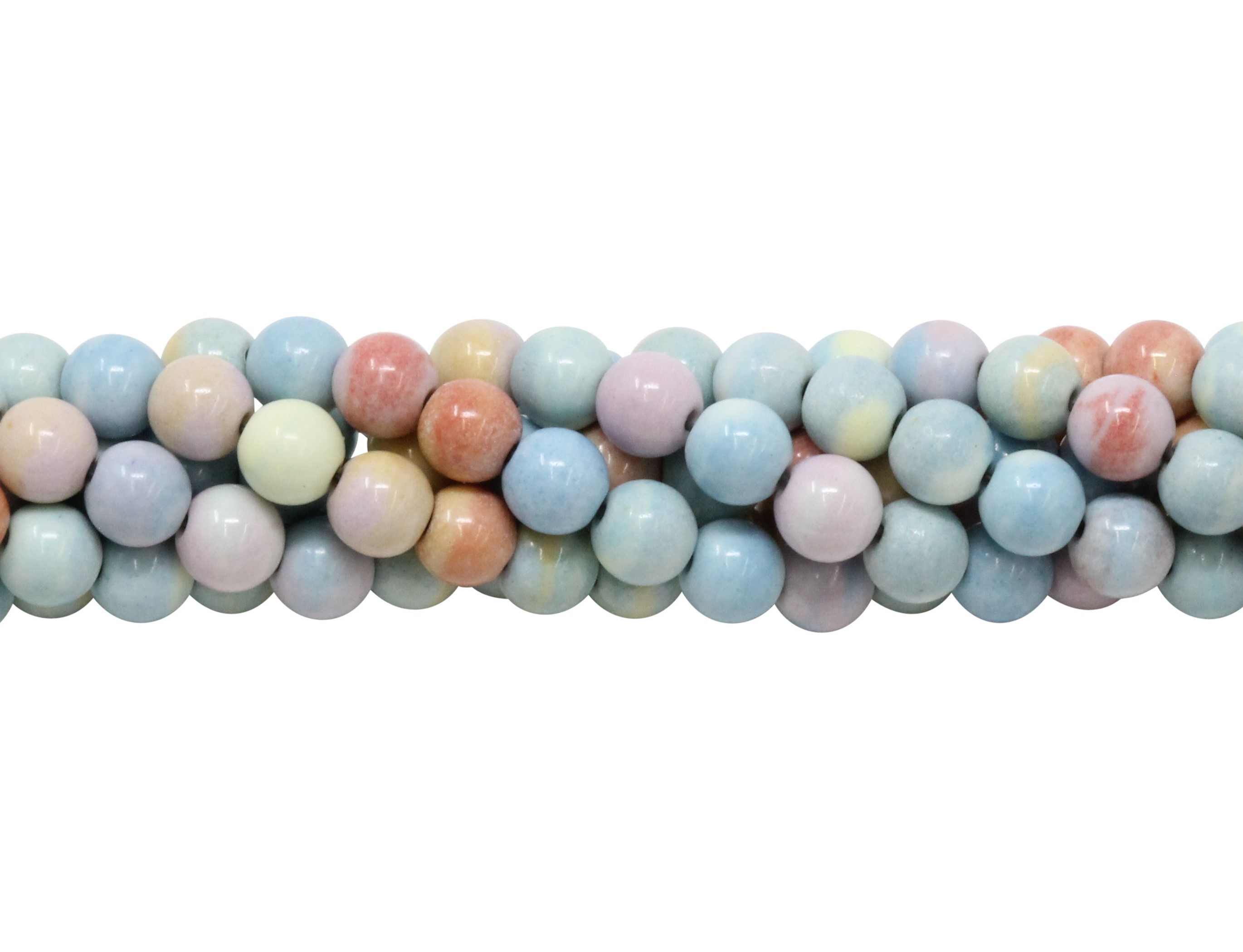 Synthetic Alashan Rainbow Agate Beads, Round, 6mm 8mm 10mm, Length 15”