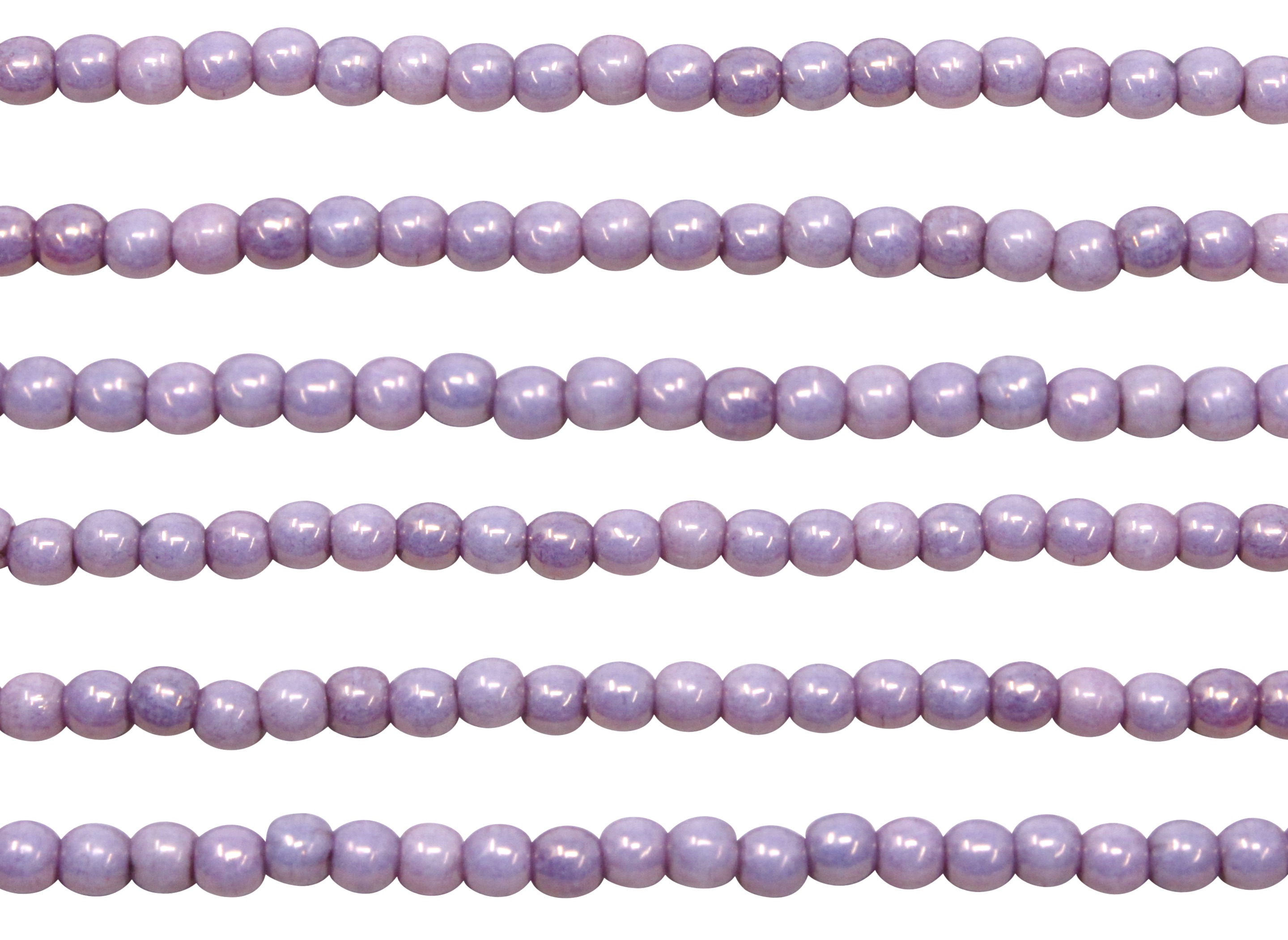 Czech Glass 2mm Firepolish Beads LUSTER OPAQUE LILAC