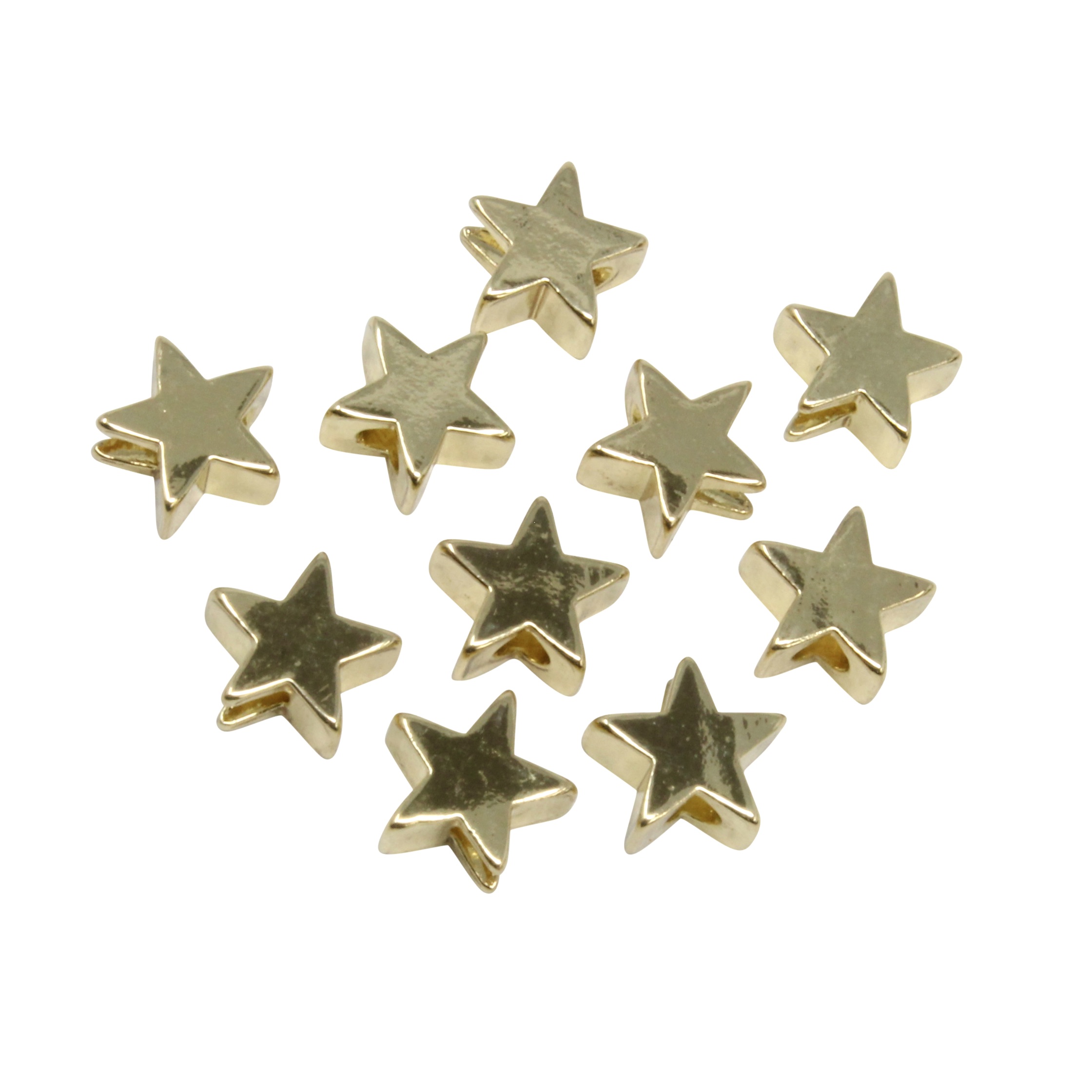 MINI ENAMEL STAR CHARMS FOR JEWELRY MAKING - 10 PACKAGES