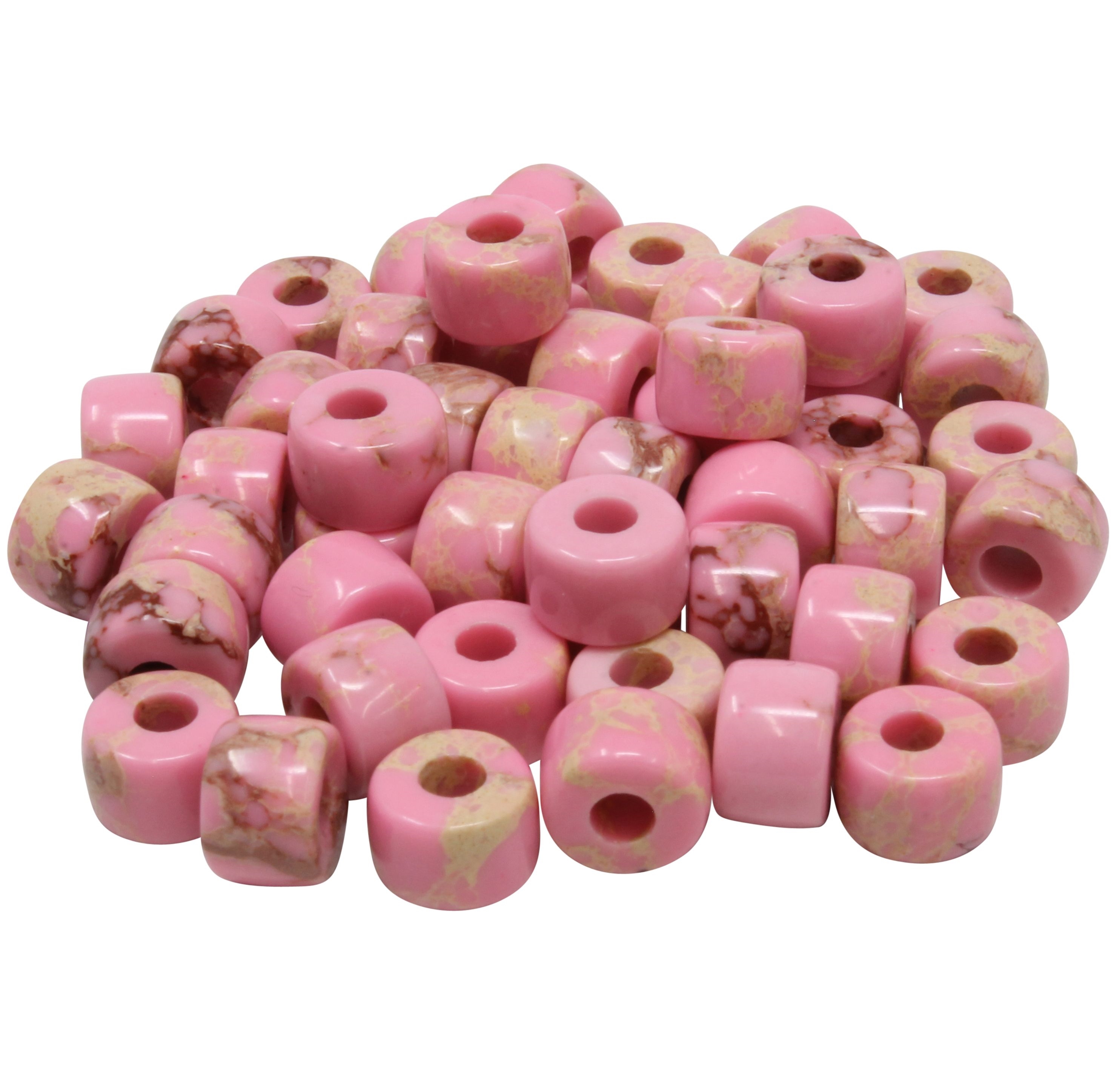 Forte Bead - Dyed Pink Imperial Jasper - Sold Individually