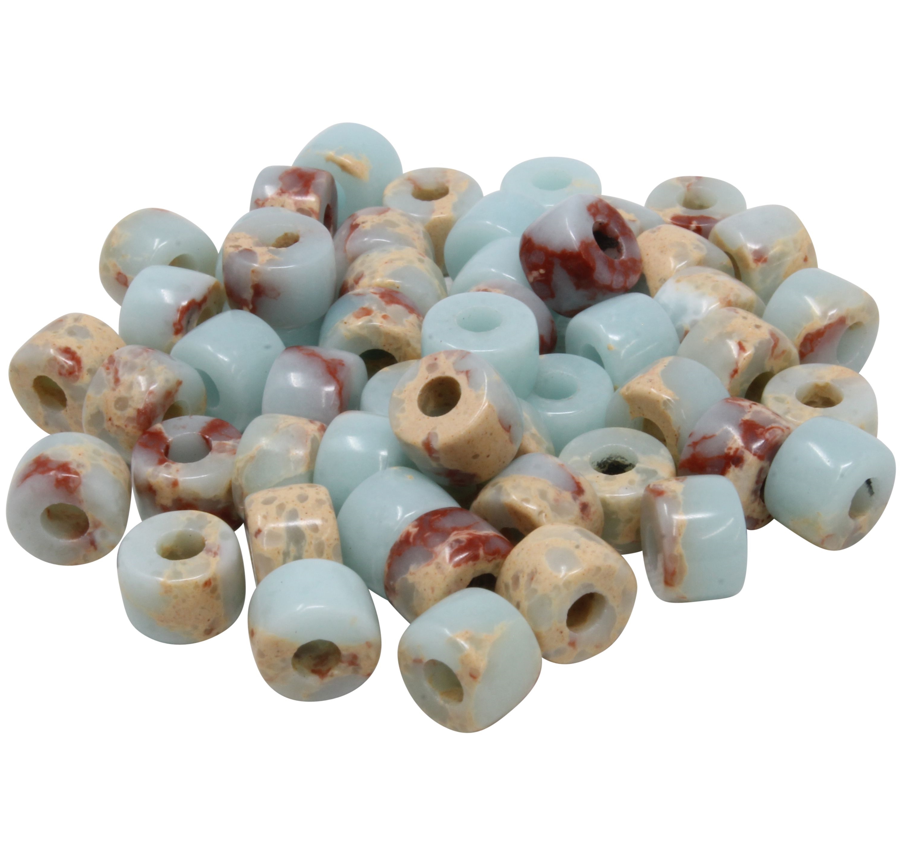 ビーズ Forte Bead - Blue Imperial Jasper - Sold Individually
