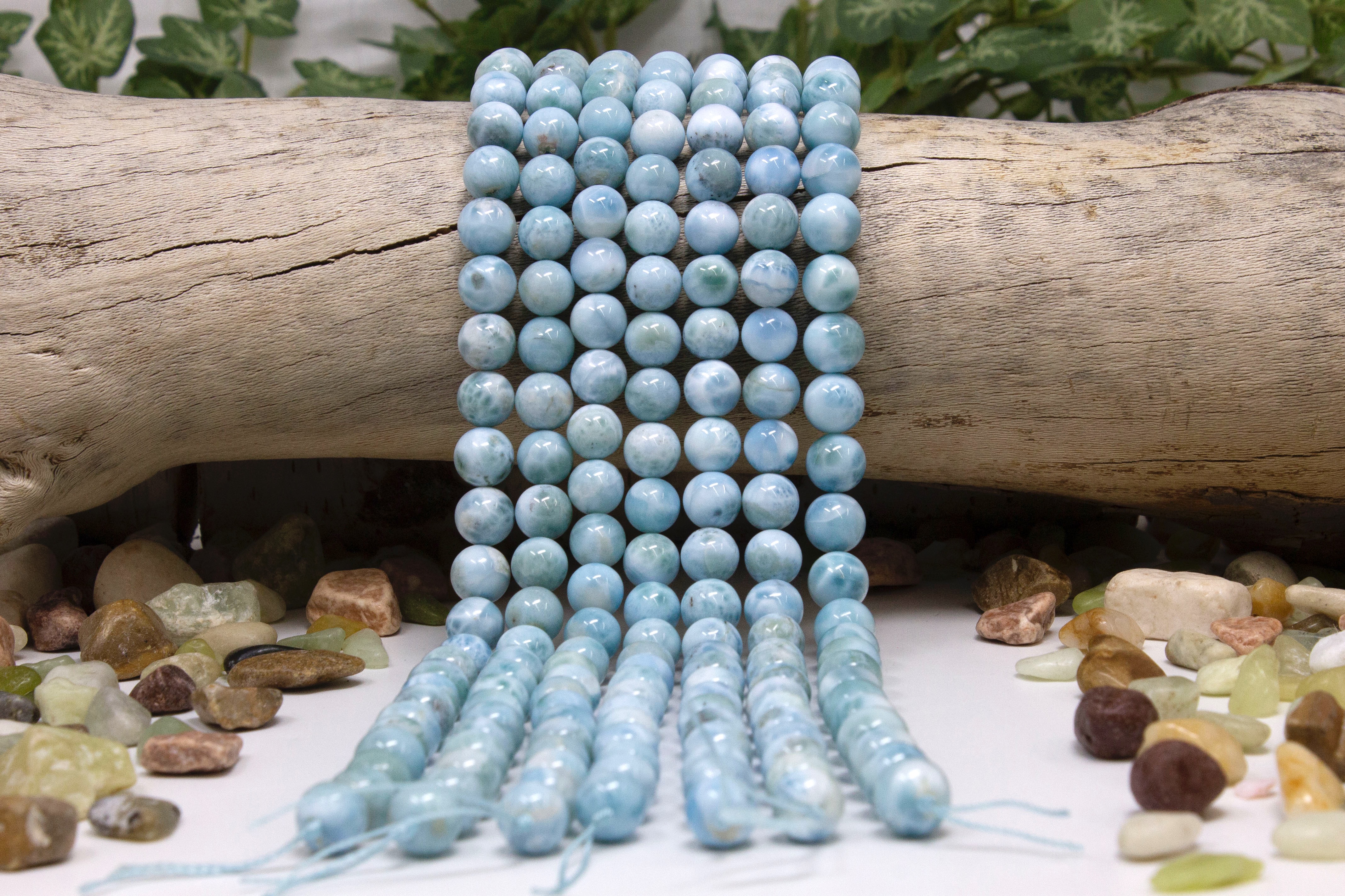 Larimar A Grade Polished 10mm Round - Bead World