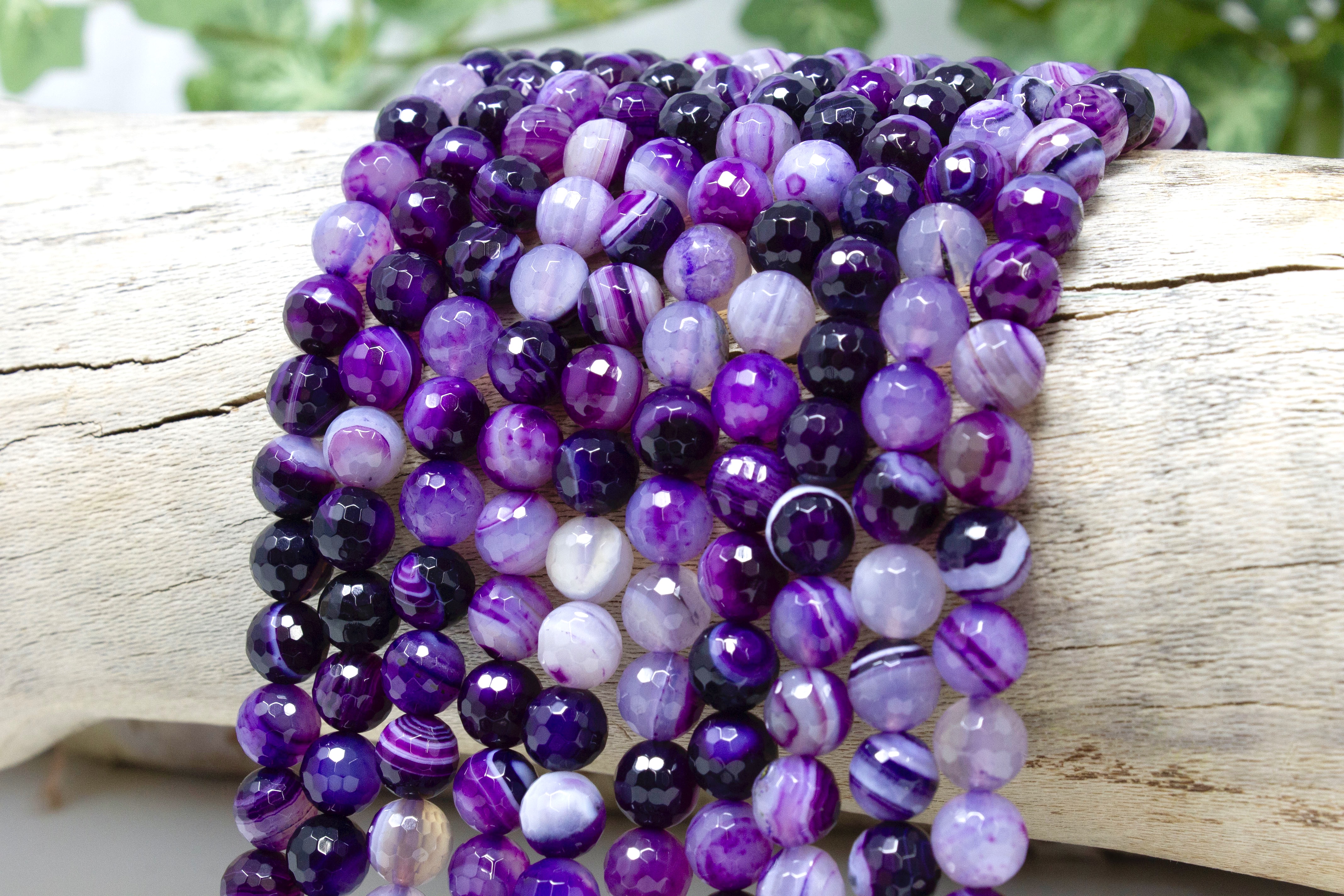 Elastic Bracelet of Tiny Faceted Gemstone Beads -  Australia