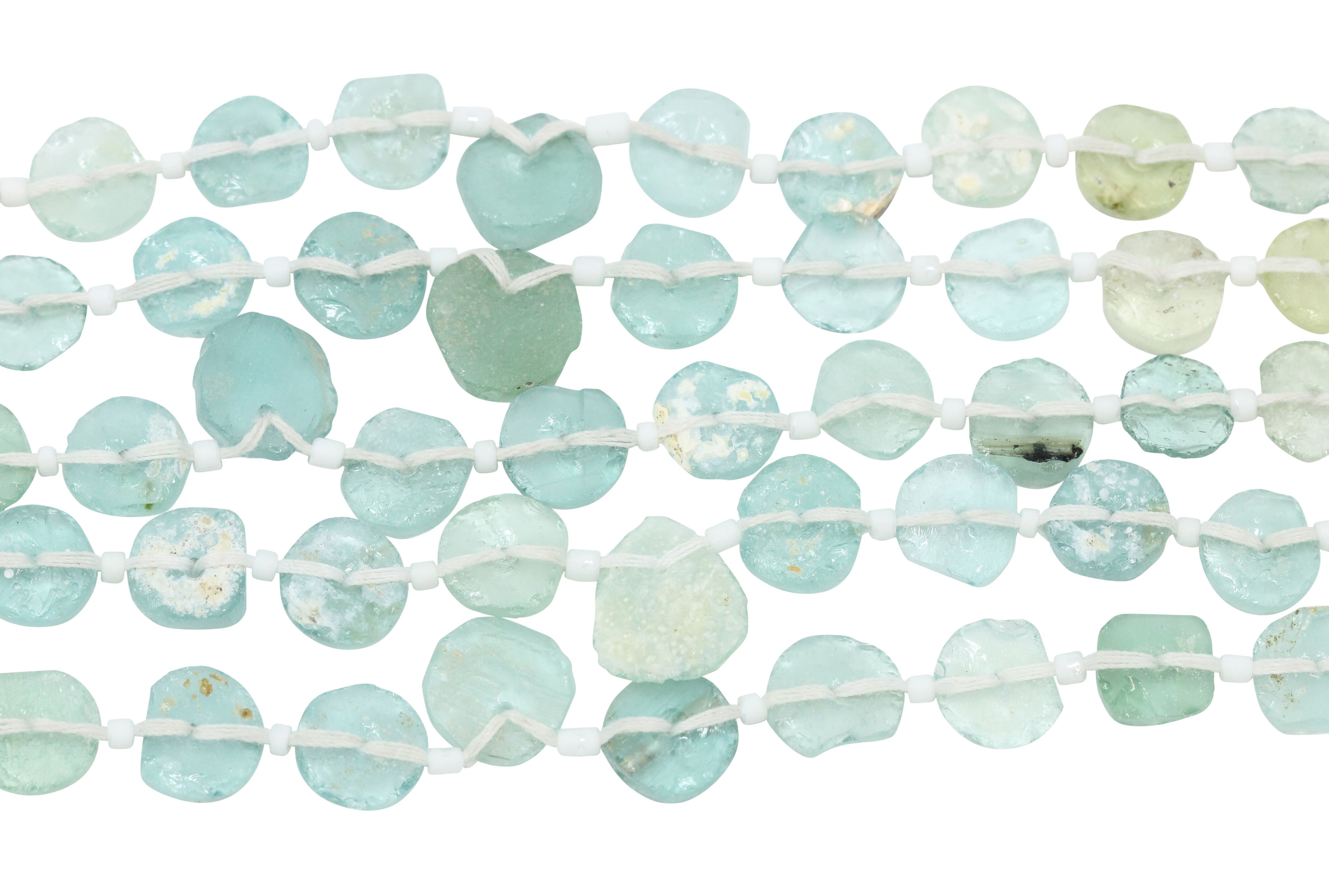 Strand of Roman Glass Beads, Coins