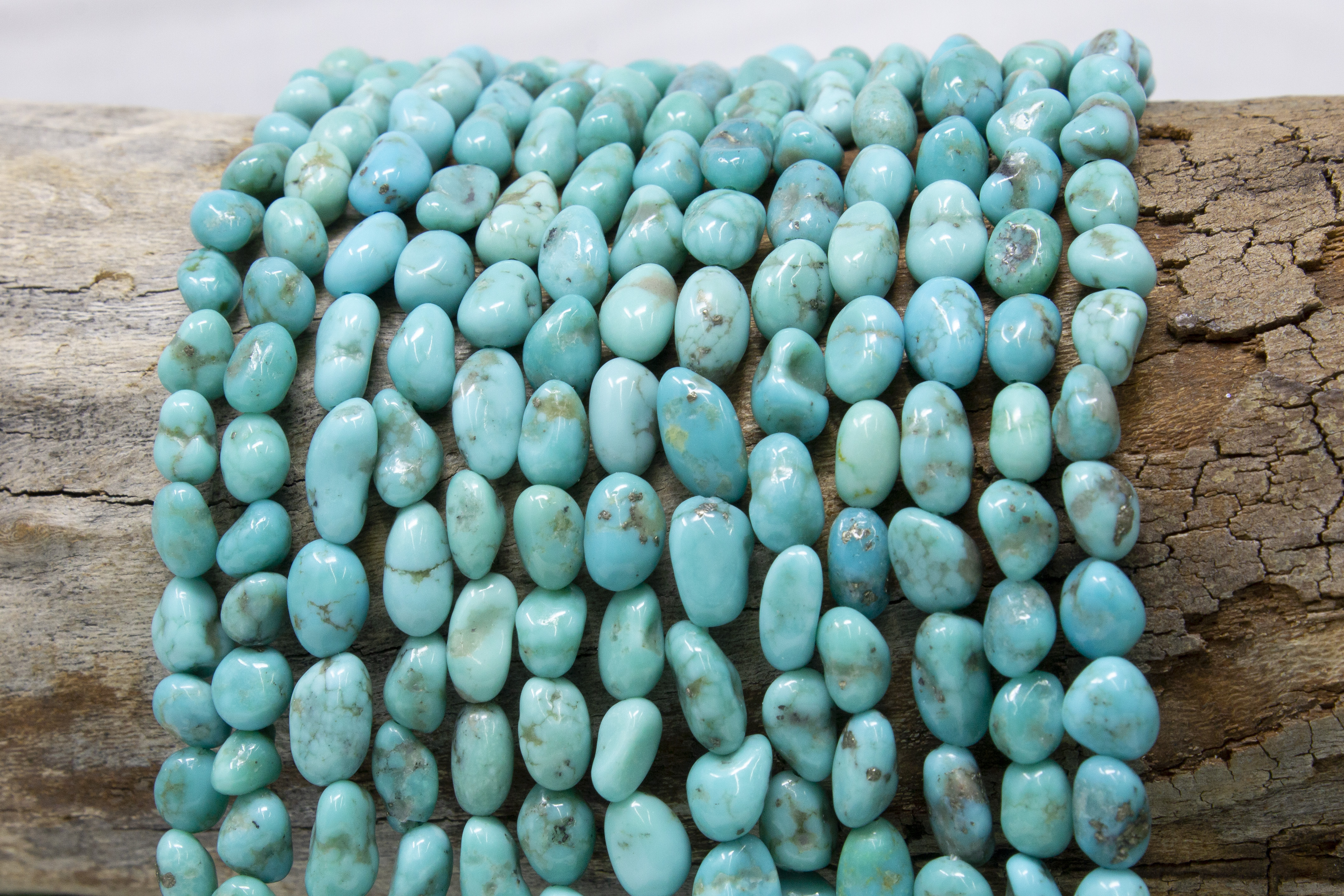 Campitos Turquoise Stabilized Polished 8-10mm Nugget - Mexico