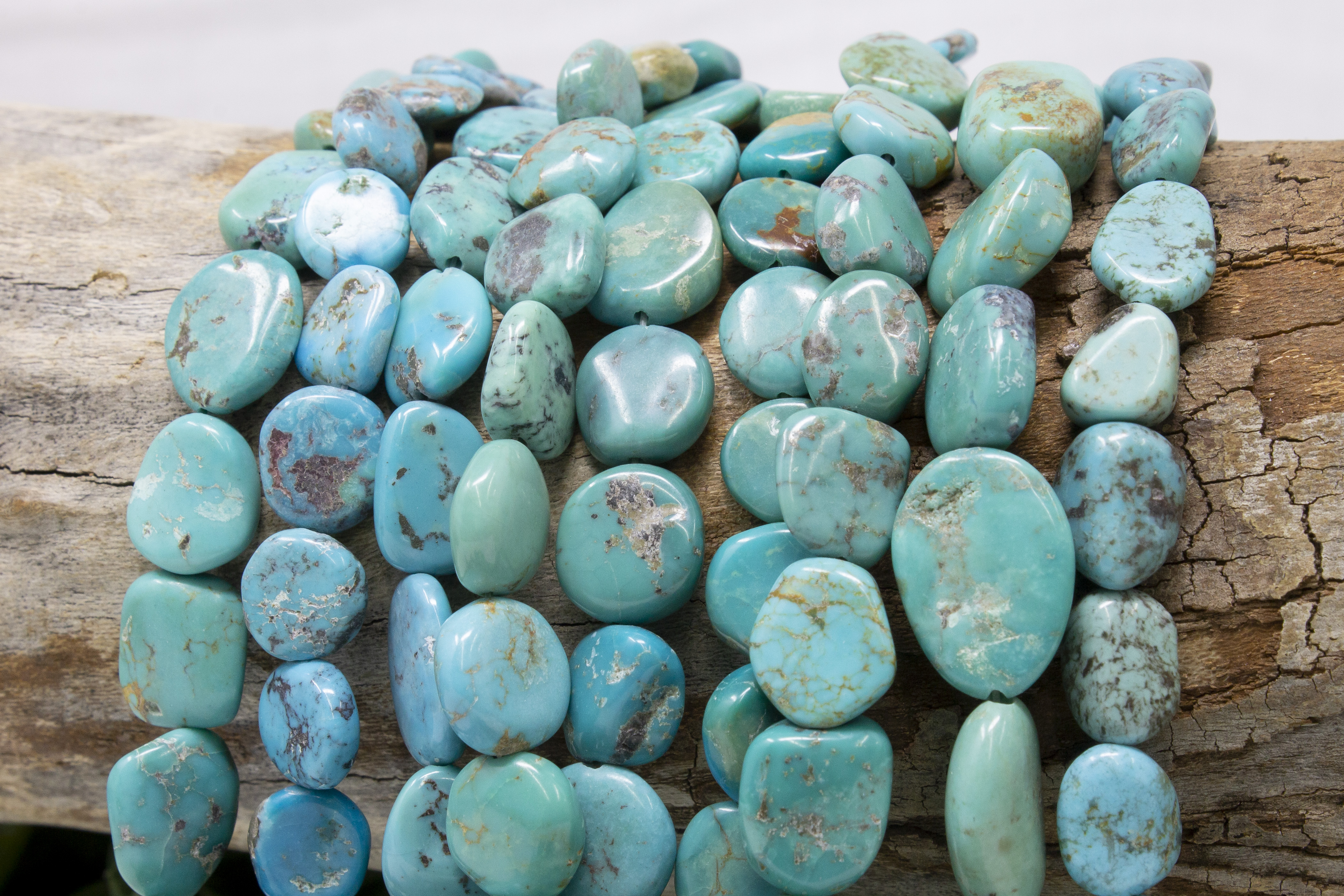 Natural Turquoise Polished 11mm Free Form Coin - China