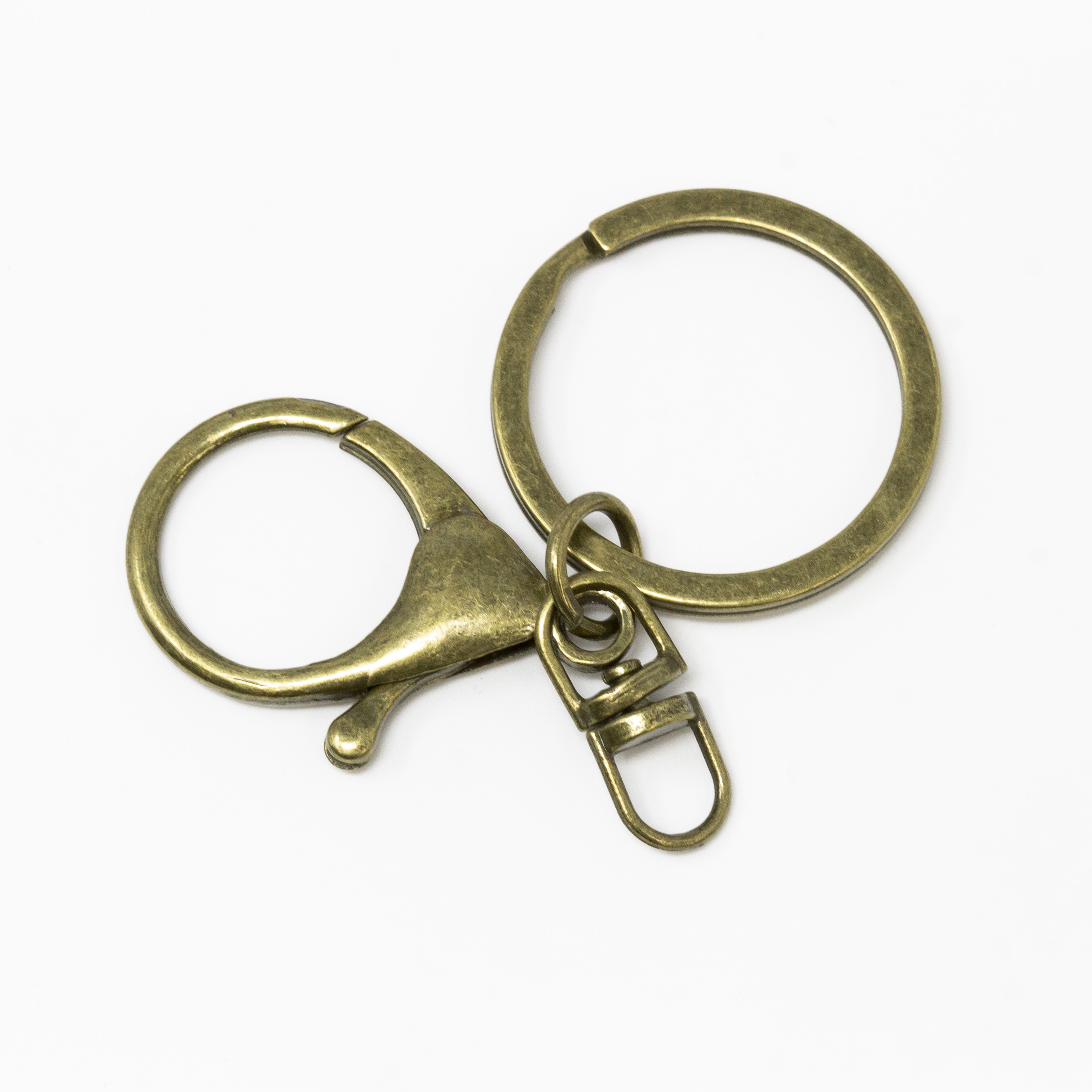 Antique Bronze Plated Lobster Clasp with Keychain