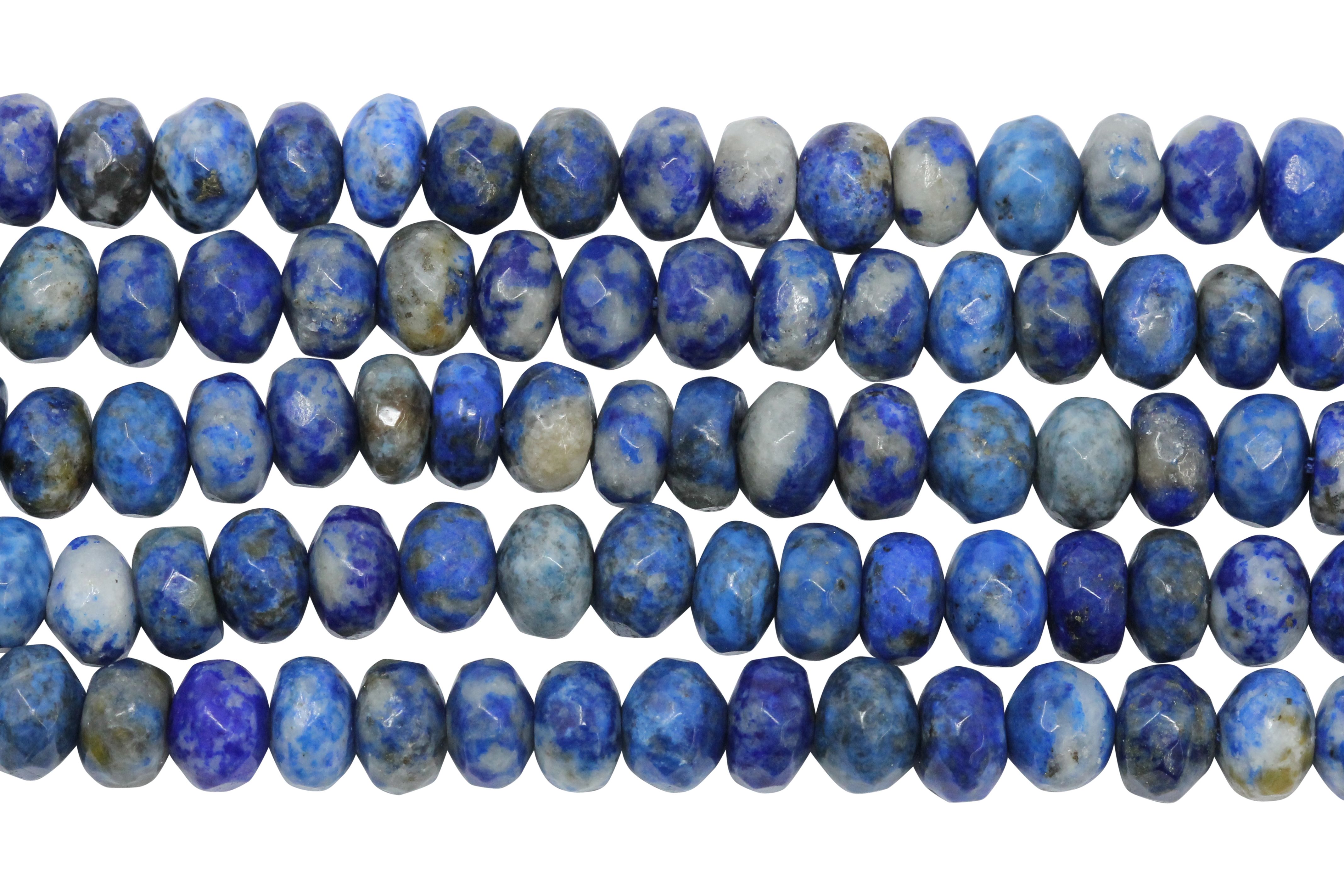 Dyed Lapis Polished 5x8mm Faceted Rondelle - Bead World