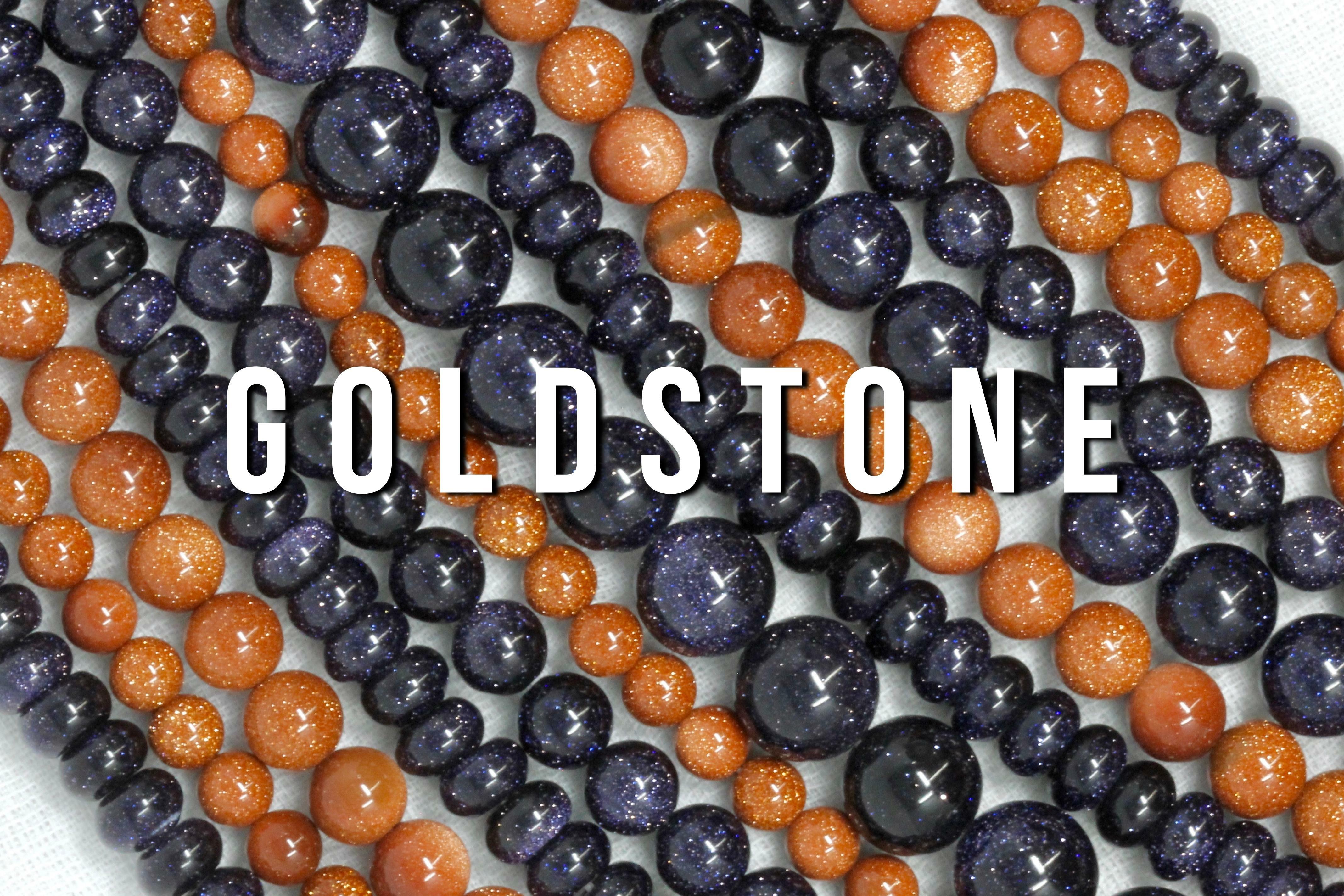 Red Goldstone Manmade Gemstone Nugget Stretch Bracelet