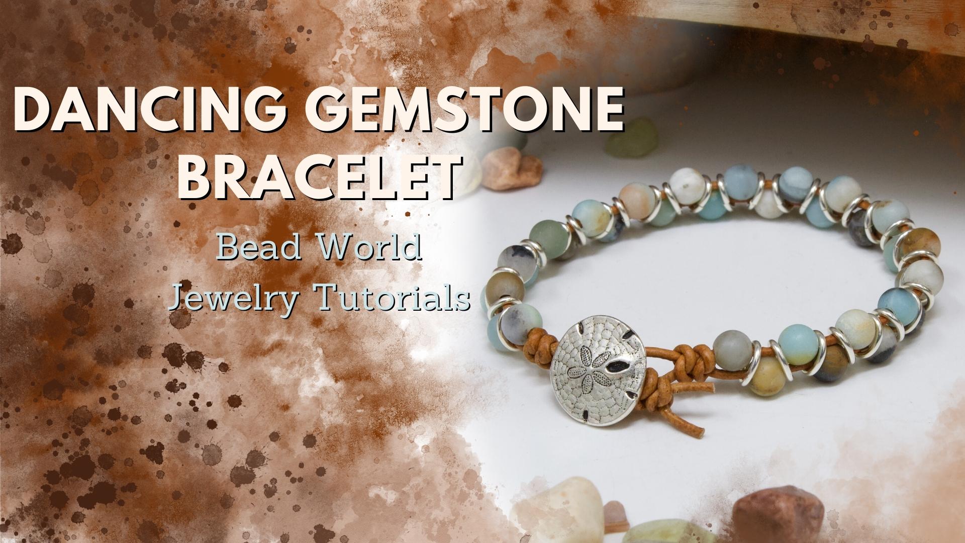 Elastic Bracelet of Tiny Faceted Gemstone Beads -  Denmark