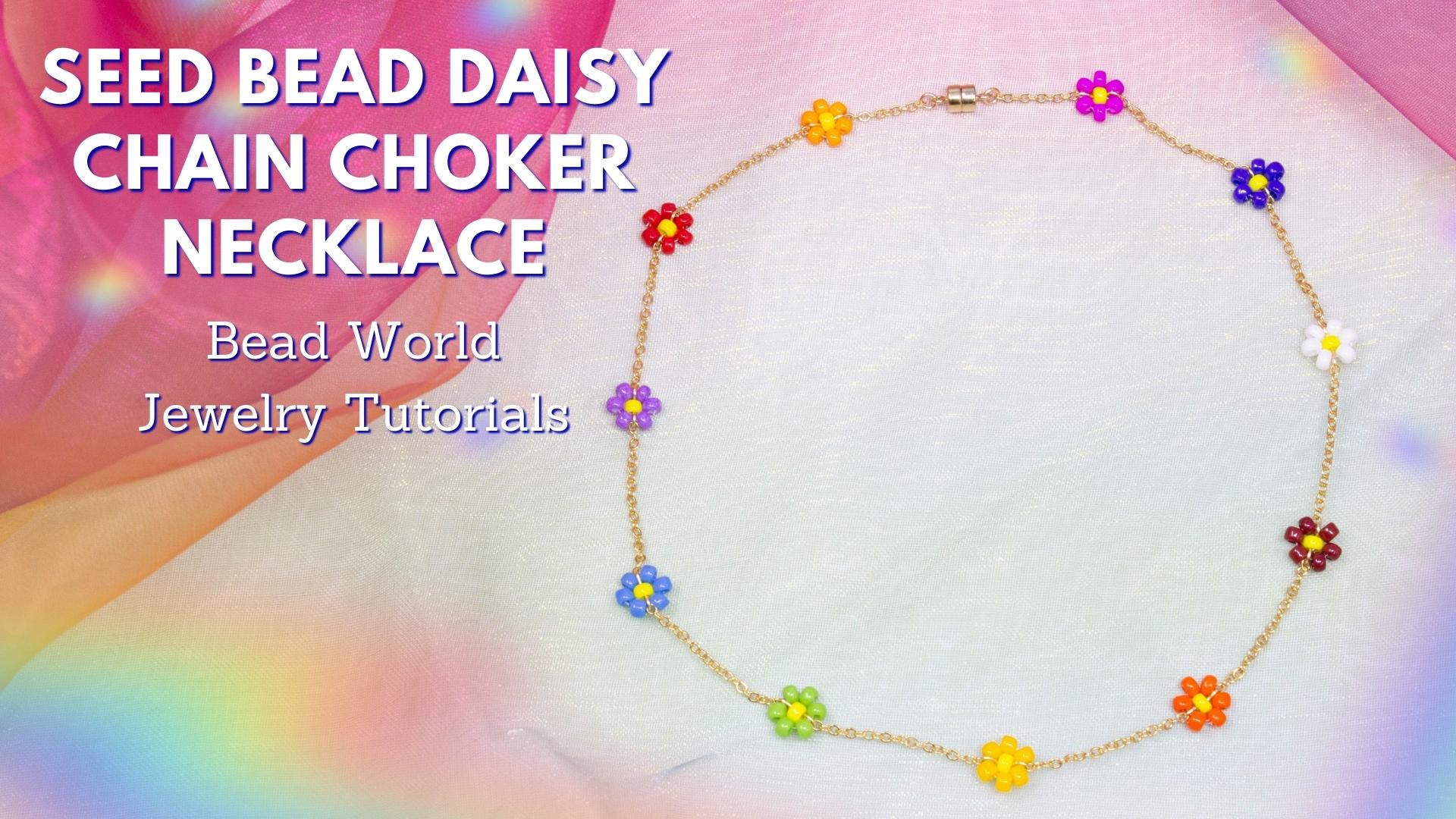 Beaded Daisy Bracelet: Seed Bead Daisy Chain Bracelet Tutorial 