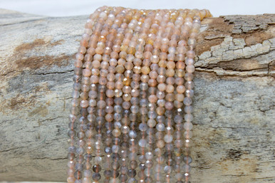 Botswana Agate Beads, Faceted Round Loose Gemstone Beads