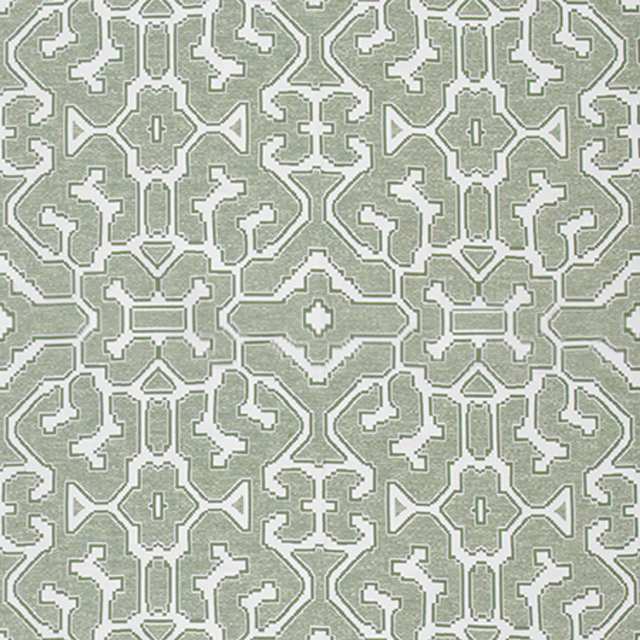 Width 58'' Geometric Jacquard Damask Chenille Fabric By The Yard