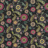 Kasmir Fabric Abberley Passion Black 1435 100% Cotton INDONESIA 15,000 Wyzenbeek Double Rubs H: 54 inches, V: 27 inches 54 - 55 - My Fabric Connection - Kasmir