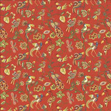 Kasmir Fabric Fine Feathered Vermillion 1435 100% Cotton INDONESIA 15,000 Wyzenbeek Double Rubs H: 27 inches, V: 27 inches 54 - 55 - My Fabric Connection - Kasmir