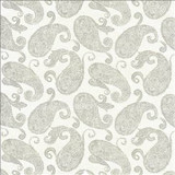 Kasmir Fabric Frascati Paisley Platinum 5105 55% Linen 45% Viscose CHINA 12,000 Wyzenbeek Double Rubs H: 26 2/8 inches, V: 25 inches 54 - 55 - My Fabric Connection - Kasmir