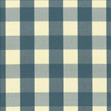 Kasmir Fabric Hampton Check Teal 5089 100% Cotton INDIA 6,000 Wyzenbeek Double Rubs H: 8 inches, V: 8 inches 54 - My Fabric Connection - Kasmir