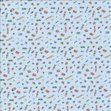 Kasmir Fabric Lickswishy Sweet Blue Sky 1445 100% Cotton TURKEY Not Tested H: 9 1/8 inches, V: 12 5/8 inches 55 - My Fabric Connection - Kasmir