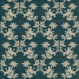 Kasmir Fabric Ming Garden Prussian 1436 66% Rayon 34% Polyester USA 42,000 Wyzenbeek Double Rubs H: 27 inches, V: 26 6/8 inches 55 - 56 - My Fabric Connection - Kasmir