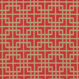 Kasmir Fabric Sakura Fret Firecracker 5070 70% Cotton 30% Polyester CHINA 16,000 Wyzenbeek Double Rubs H: 2 6/8 inches, V: 3 1/8 inches 54 - 55 - My Fabric Connection - Kasmir