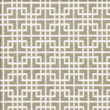 Kasmir Fabric Sakura Fret White Tea 5066 70% Cotton 30% Polyester CHINA 16,000 Wyzenbeek Double Rubs H: 2 6/8 inches, V: 3 1/8 inches 54 - 55 - My Fabric Connection - Kasmir